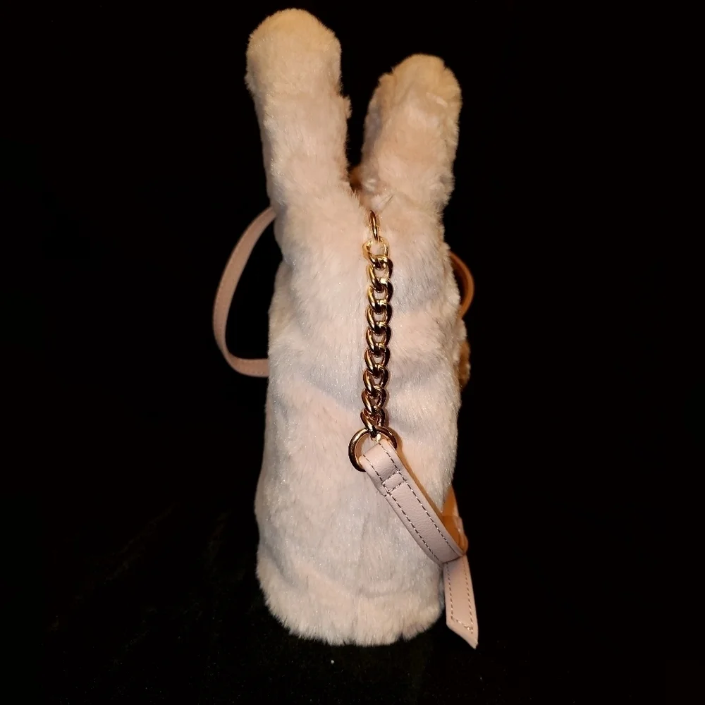 JUICY COUTURE PINK FUZZY FURRY TOTE BAG